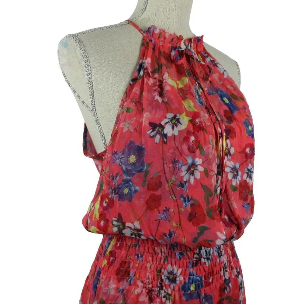Parker Serenity Silk Tiered Ruffle Mini Dress Size M $370 - Picture 8 of 10